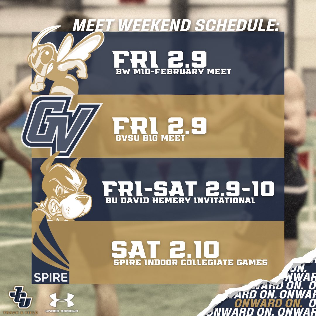 JCUXCTF's tweet photo. HERE WE GO.
The Blue Streaks are back in action as they get ready to take on another meet weekend.
⚡️BW Mid-February Meet
⚡️GVSU Big-Meet
⚡️BU Valentine Invite
⚡️Spire Indoor Collegiate Games (SAT.)
Time to compete!!
#StreakUp #WhyJCU #WhyD3 #MeetWeekend https://t.co/fuhZn5JzE3
