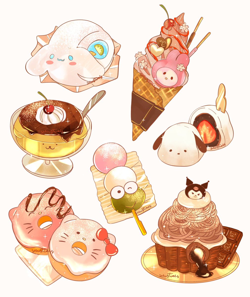 some sweet sanrio delicacies 🍩🍮💝
