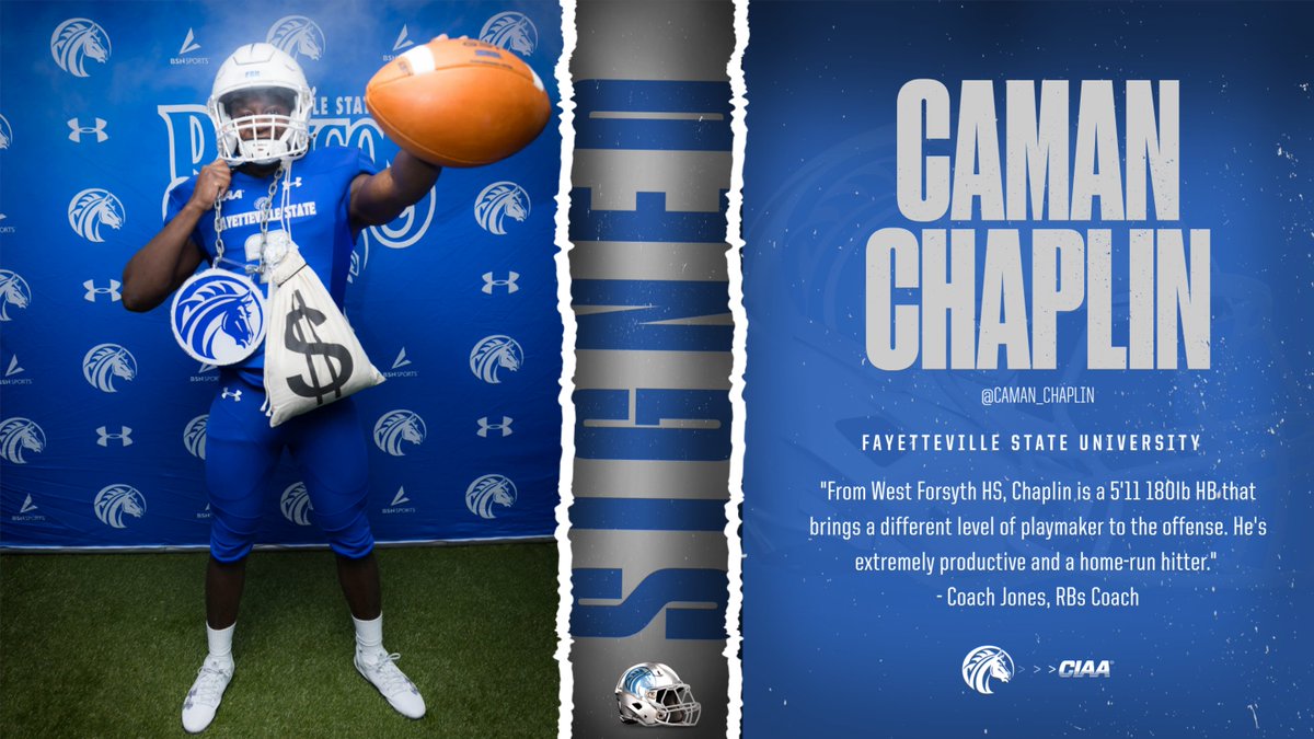 Fayetteville State Football (@fsubroncos_fb) on Twitter photo Bronco Nation! Please Welcome...
Caman Chaplin (<a href="/caman_chaplin/">Caman Chaplin</a>)
To the Bronco Family!! 🔥🔥
#AttitudeCheck | #BroncoPride | #NSD24 Bronco Nation! Please Welcome...
Caman Chaplin (<a href="/caman_chaplin/">Caman Chaplin</a>)
To the Bronco Family!! 🔥🔥
#AttitudeCheck | #BroncoPride | #NSD24