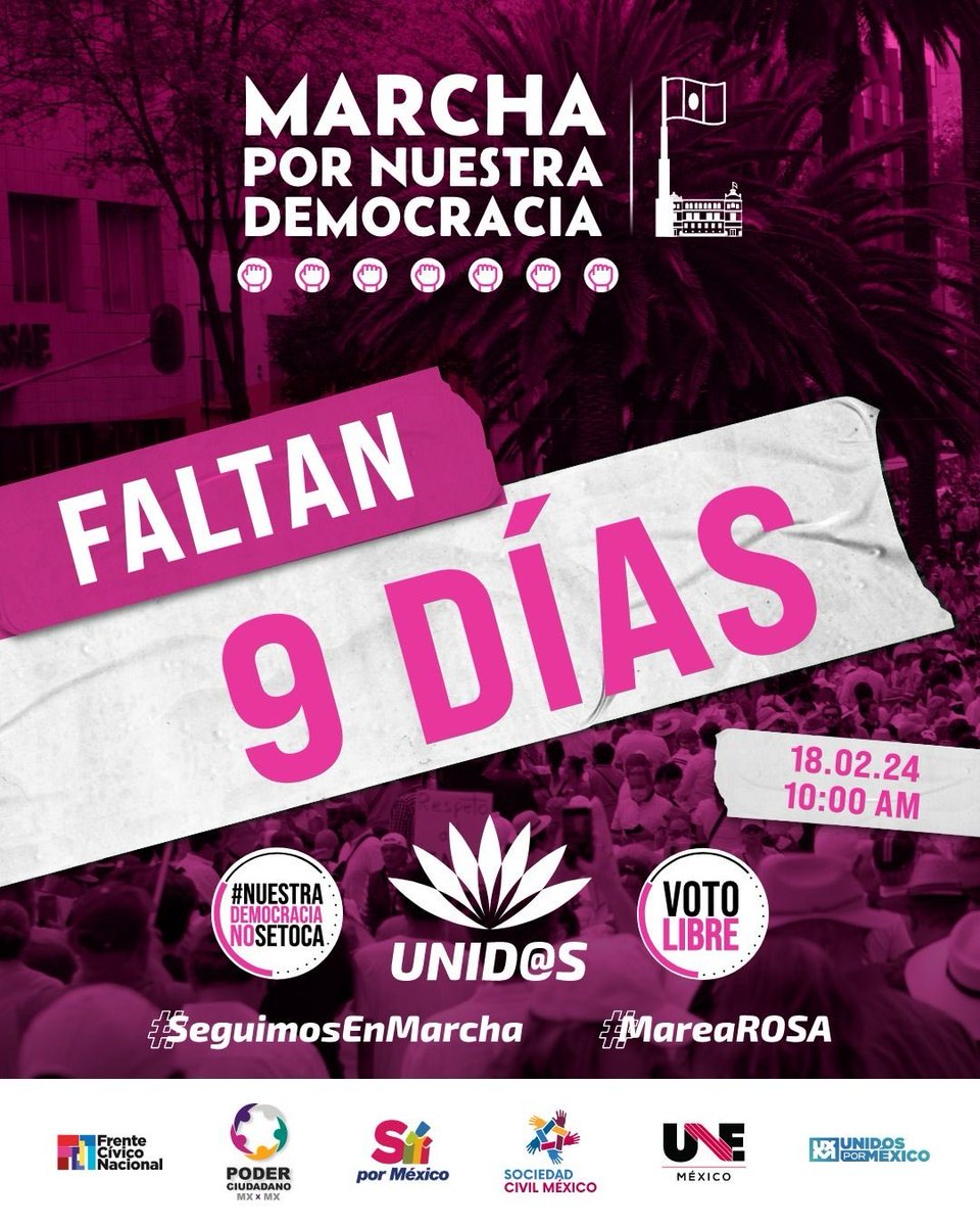 Que no falte nadie. Todos a defender NUESTRA DEMOCRACIA.