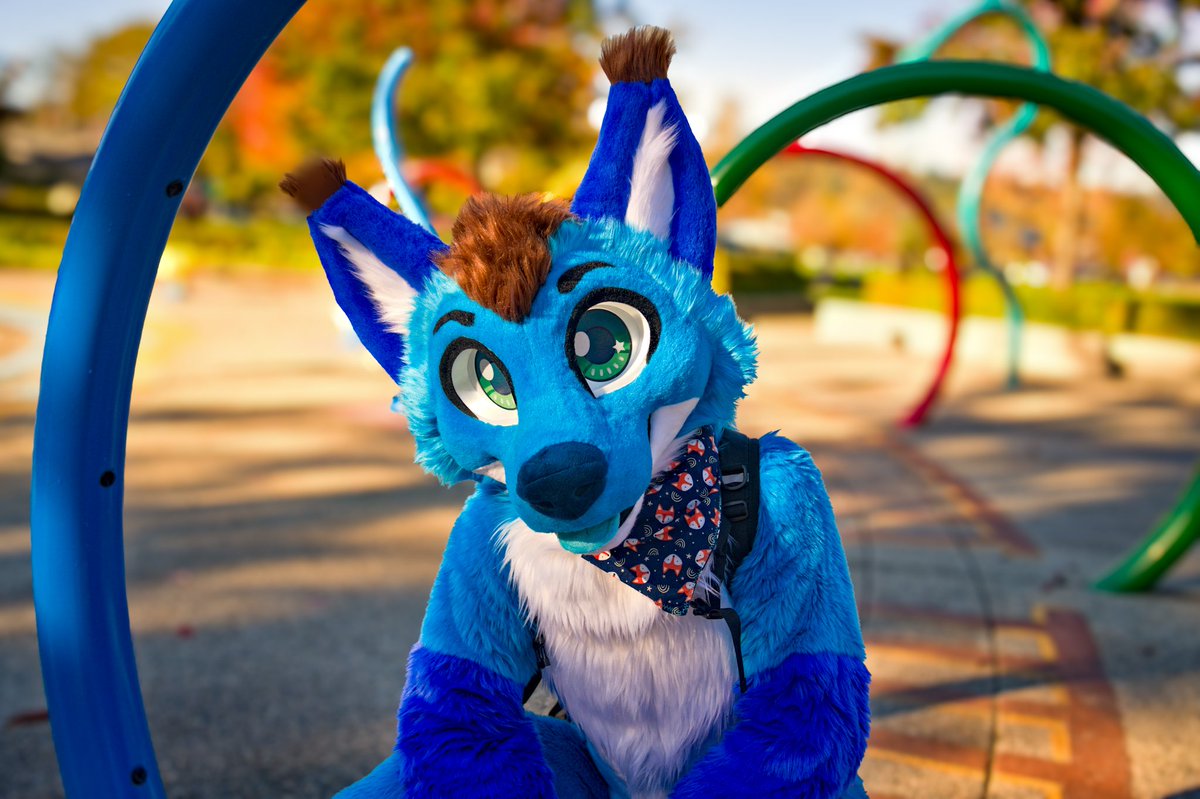 A kid at heart, always 💙🩵💙🩵

#FursuitFriday
📸 <a href="/RynderMystscion/">Rynder Mystscion</a>