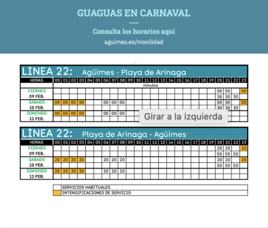 AytodeAguimes's tweet photo. 🚕 🚌 𝗧𝗥𝗔𝗡𝗦𝗣𝗢𝗥𝗧𝗘 𝗣Ú𝗕𝗟𝗜𝗖𝗢 𝗖𝗔𝗥𝗡𝗔𝗩𝗔𝗟: La mejor manera de desplazarse para disfrutar del Carnaval es utilizando el transporte público. ¡Muévete en guagua o en taxi! #Agüimes #Fiestas #CarnavaldeAgüimes #GuaguasyTaxis

➕ info en https://t.co/T01f9kreA8 https://t.co/qQtFG8vyhJ