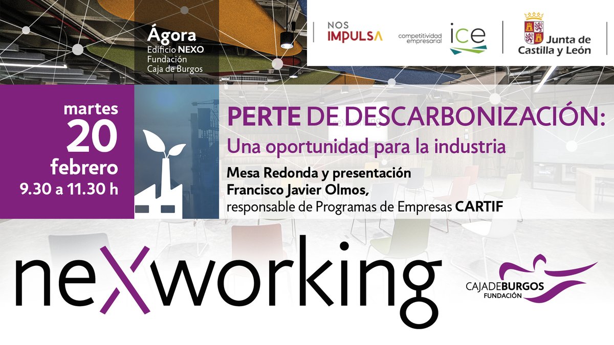 emprendeCdB's tweet image. 𝗘𝗩𝗘𝗡𝗧𝗢 𝗻𝗲𝗫𝘄𝗼𝗿𝗸𝗶𝗻𝗴♻| Todo preparado para abordar un gran debate sobre la reducción de emisiones de carbono en el sector industrial a través del uso de tecnologías innovadoras
 @CARTIFCT 
@DhEcoenergias @Enerjoin @gala_bano @PepsiCo_ESP 
📝bit.ly/ApuntateNeXwor…