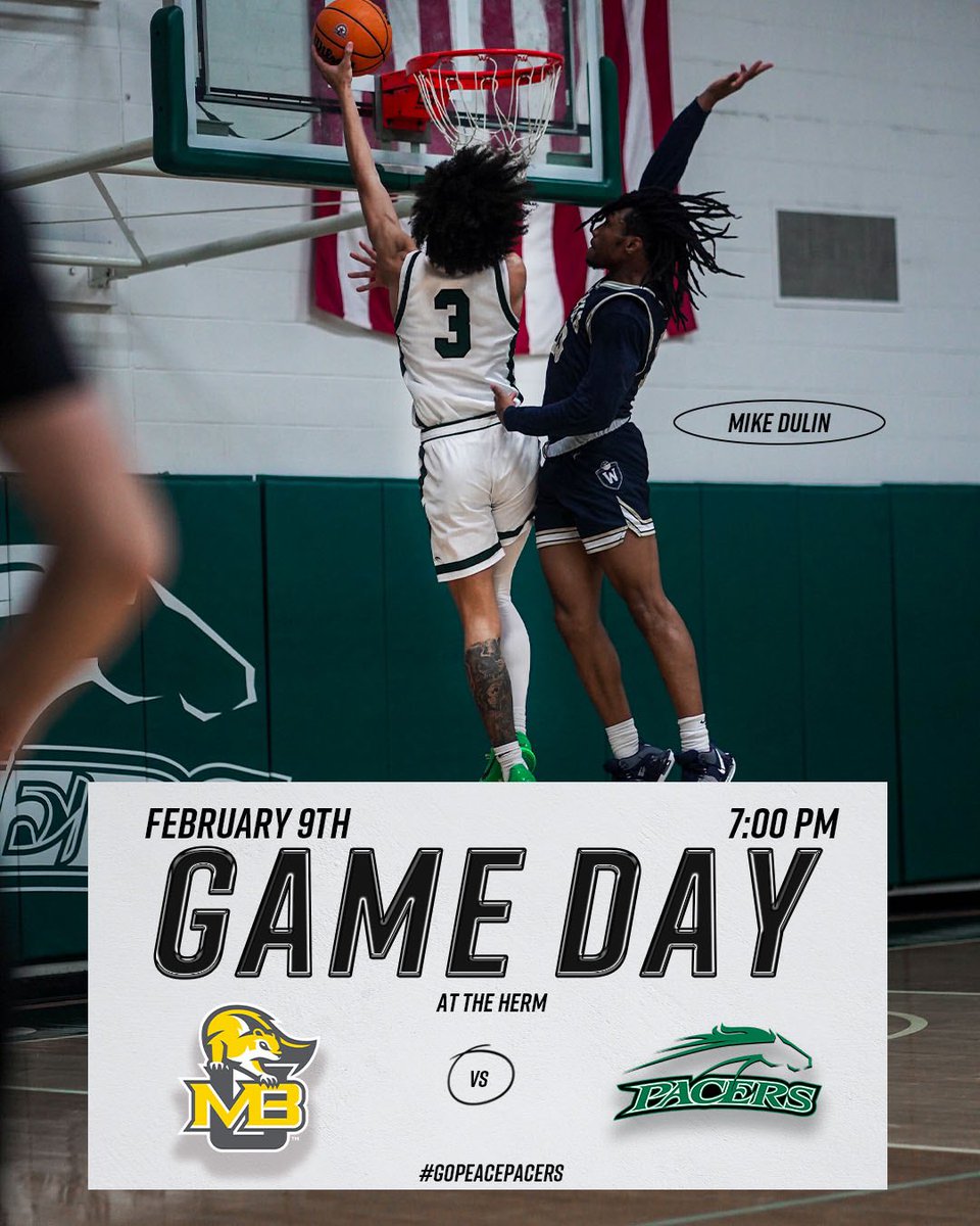 Wake up Pacer Nation it’s GAME DAY!! Pack the HERM tonight at 7:00 P.M. for @gopeacembb as they take on Mary Baldwin! 🐎 Live Stats: gopeacepacers.com/sidearmstats/m… Watch: youtube.com/@GoPeacePacers…