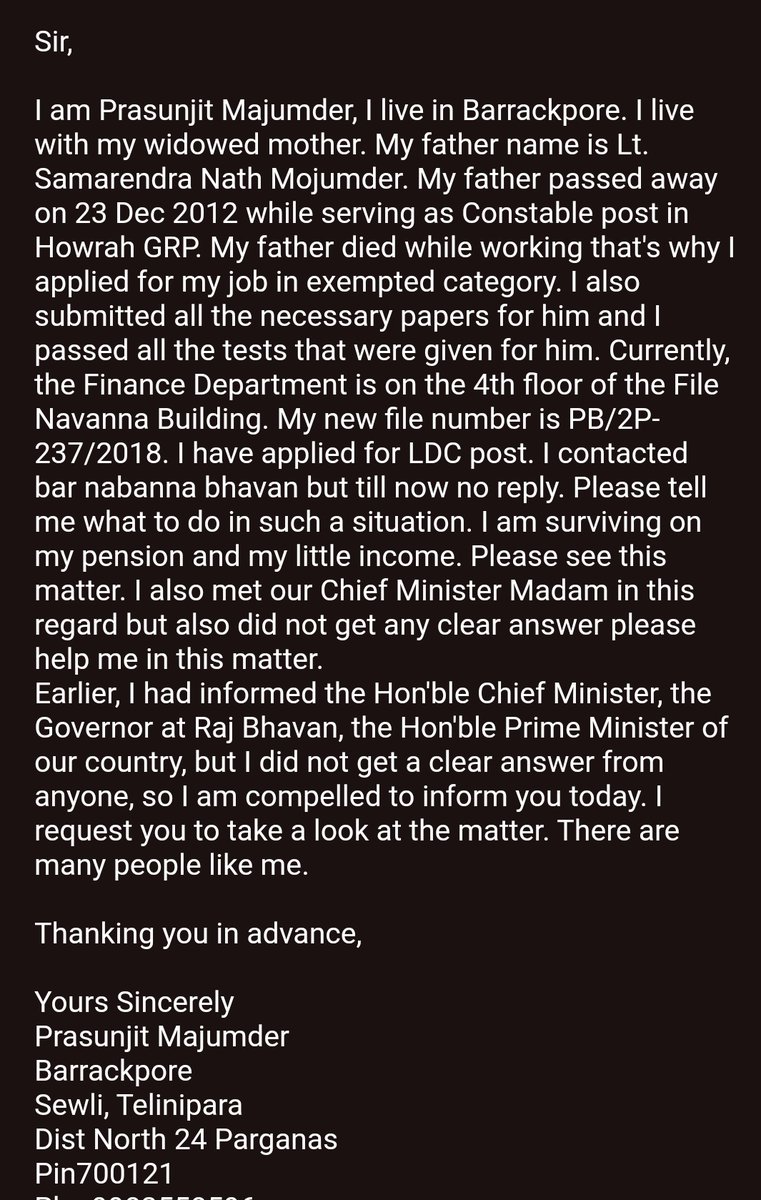 Jeetjit2's tweet photo. @MamataOfficial Dear CM Madam I am mailing you many more Times but not responding। Please take action https://t.co/ACltKL0IKb