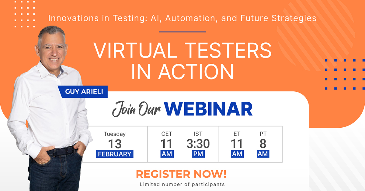 BlinqIo's tweet image. 📢 Friendly Reminder! 📢 Don&apos;t forget that we have an additional time slot available for our #webinar on the Future of Testing! Join us at 11 AM ET / 8 AM PT to delve into the power of #AI in testing.  
➡➡ Register here: bit.ly/3Suzkb0I #FutureofTesting #friday