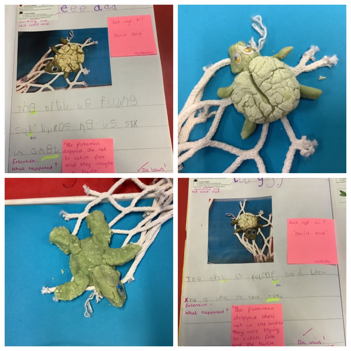 In Reception this week, we have been discussing how the actions of humans can effect our turtles. What amazing writing. Da iawn pawb  🐢🌟