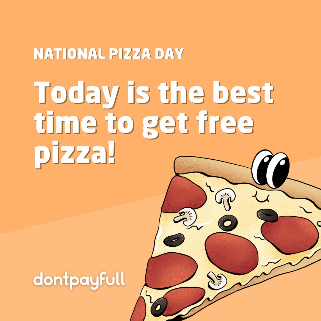 Grab a slice of savings this National Pizza Day! Pizzerias nationwide offer deals that are too 'cheesy' to resist. Ready to feast? 🍕 dpf.to/pizza-day-deals #DontPayFull #Shopping #PizzaDay #Deals #Food #Freebies
