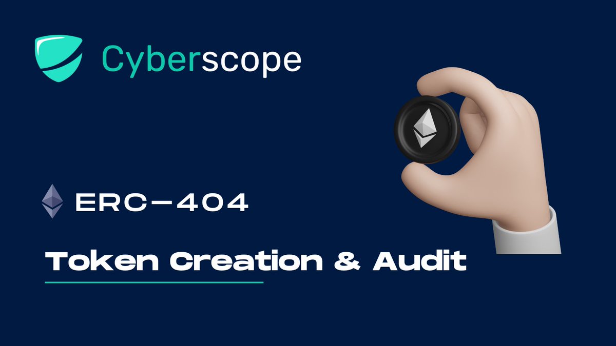 🎉 Exciting news! Cyberscope is thrilled to announce that we now offer  complete support for the creation and audit of ERC404 tokens. Get a sneak  peek of the experimental Ethereum standard before