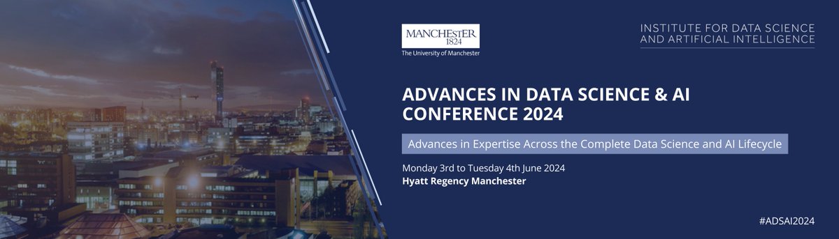 📈Connect with researchers & explore pressing issues in #DataScience & #AI in the Advances in Data Science & AI Conference🦾! Learn how @OfficialUoM has been the forefront of innovation since its inception: idsai.manchester.ac.uk/connect/events… @FBMH_UoM @UoMSciEng @uomhums #UoM200 #adsai2024