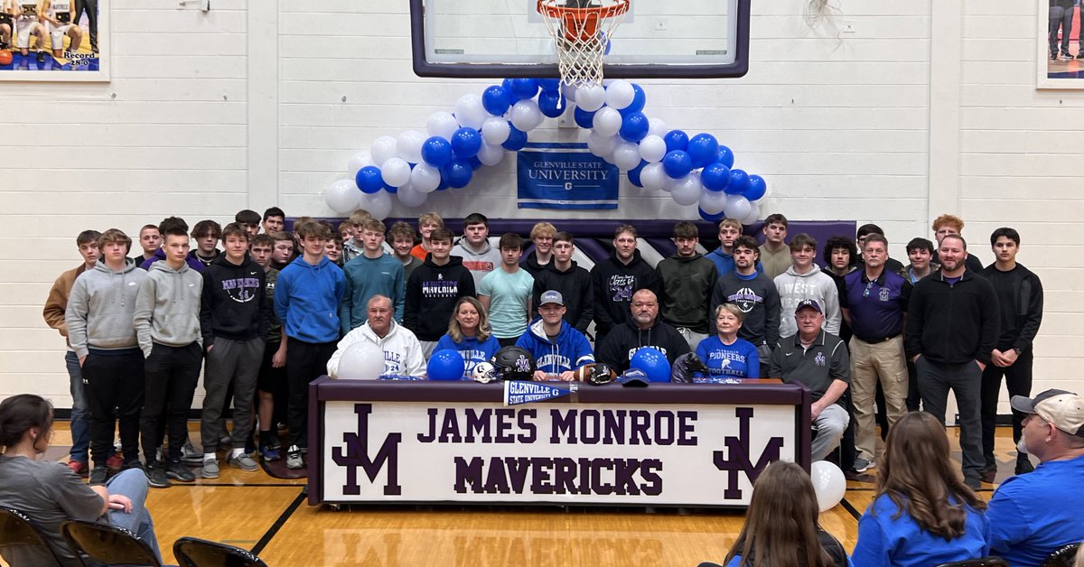 Congratulations to these two young men on signing to continue their academic and athletic journeys into the collegiate level! @ChazBoggs3 signed with the @BrevardF5 Tornados! @Jacksonphipps9 signed with @GlenvilleStFB Pioneers! Best of Luck to you both! #GoMavericks