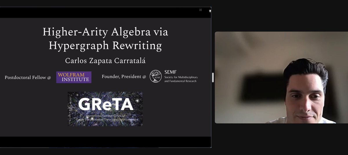 Now live <a href="/GReTAseminars/">GReTA international online seminar series</a>: "Higher-Arity Algebra via Hypergraph Rewriting" by C. Zapata-Carratalá

irif.fr/~greta/event/2…