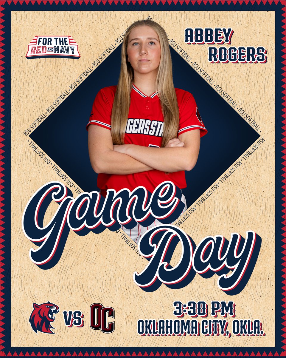 RSUHillcats's tweet photo. It's Gameday!!

🥎 Softball
🆚 Oklahoma Christian 
🕞 3:30 p.m. 
📍 Oklahoma City, Okla. 
📺 https://t.co/G478ETl6ih
📊 https://t.co/4LPYz9P9oC

#ForTheRedAndNavy https://t.co/IVQzfHvlkN