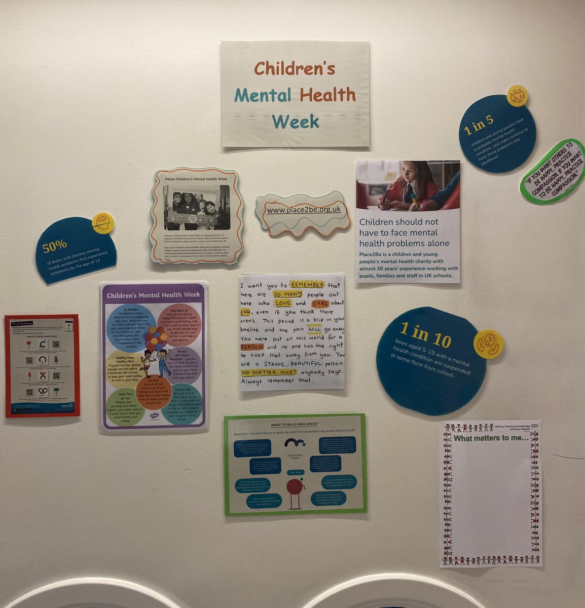 This week we have been asking our patients #whatmatterstome as part of #childrensmentalhealthweek & @Place2Be your voice counts. @BHRUT_Childrens @BHRUT_NHS