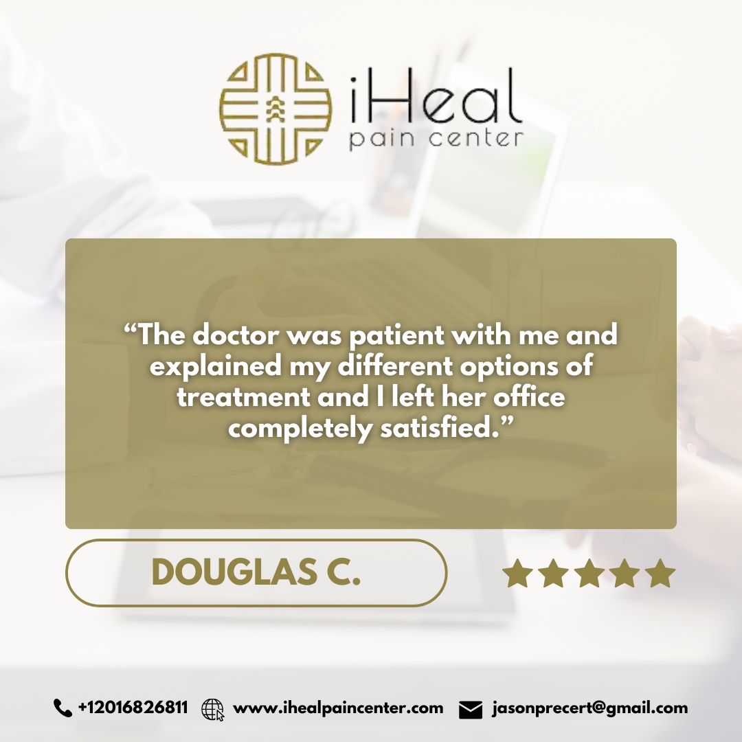 Douglas shares his experience!

Your satisfaction is our priority. Reach out today and call us to experience the same dedicated care. 📞💙 

#HappyClients #SatisfiedPatients #iHealPainCenter