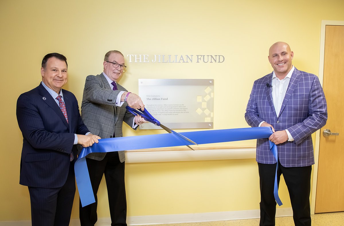 The Jillian Fund, named for Jillian Gorman, has been an avid supporter of the families of sick children in the care of @HMHNewJersey. This week we honored Jillian’s memory & our collaboration with this incredibly generous organization with a plaque in our Children’s Hospital 🙏