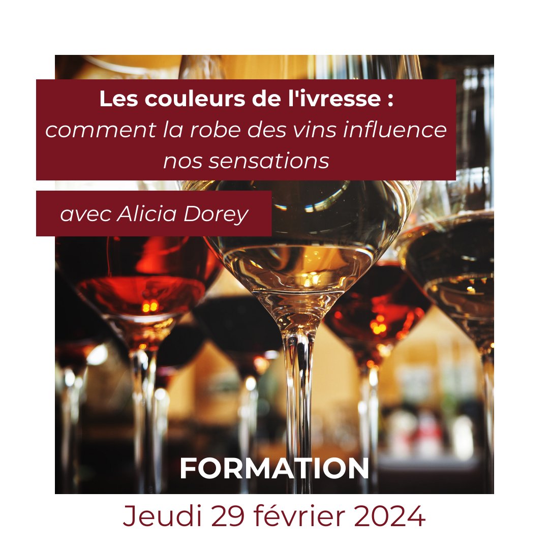 Rejoignez-nous le jeudi 29 février pour une expérience sensorielle inoubliable avec la célèbre journaliste indépendante et animatrice de podcasts, Alicia Dorey, lors de notre #formation à l’initiation aux secrets du commentaire de dégustation "Les Couleurs de l'Ivresse".