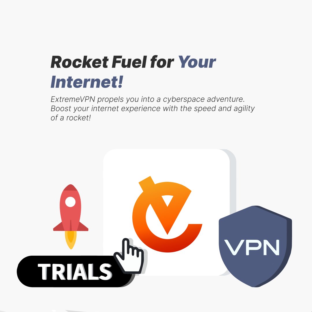 ExtremeVPN's tweet photo. Ignite your internet adventure with ExtremeVPN! Rocket fuels your online experience with the speed and agility of a rocket. Your journey to #RocketFuelInternet begins here!

Read More At: https://t.co/ZMiEhK1sSD

#BlazingFastVPN #UltraFastConnections #HighSpeedVPN
#RapidVPN https://t.co/unHceymEs1