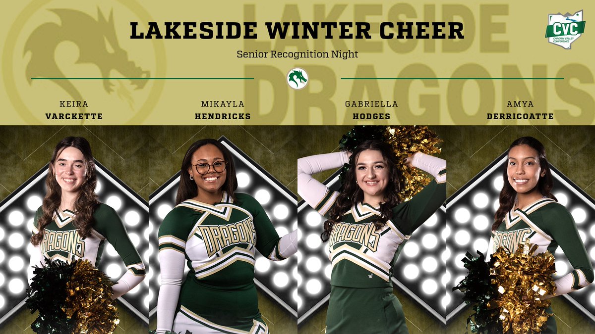 Lakeside Cheer will recognize their Seniors before the varsity game tonight v Perry.  Get your tickets here: ashtabuladragons.hometownticketing.com/embed/all