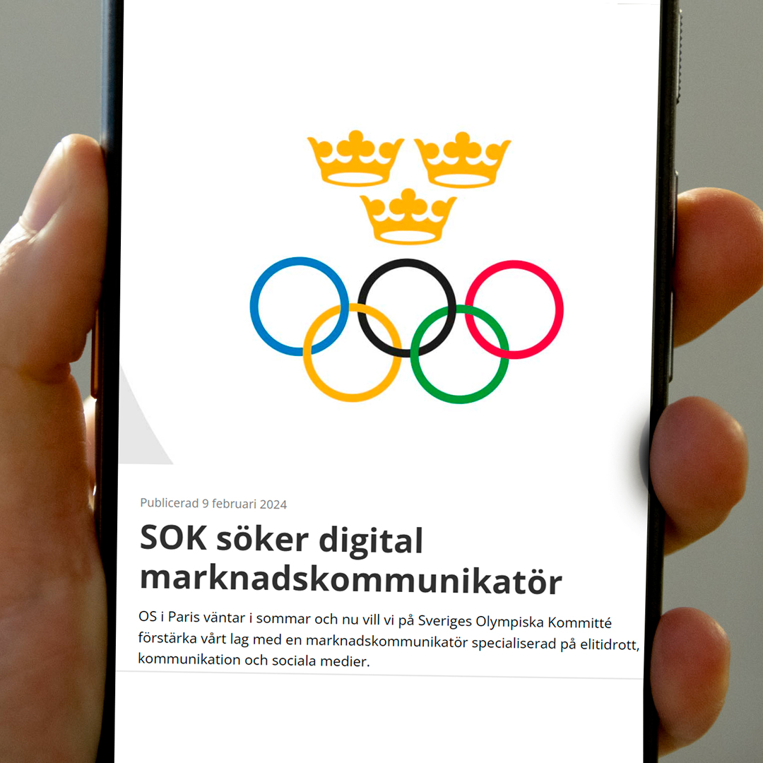 OS i Paris väntar i sommar och nu vill vi på Sveriges Olympiska Kommitté förstärka vårt lag med en marknadskommunikatör specialiserad på elitidrott, kommunikation och sociala medier. brnw.ch/21wGPGI #sweolympic #ledigatjänster #världensroligastejobb