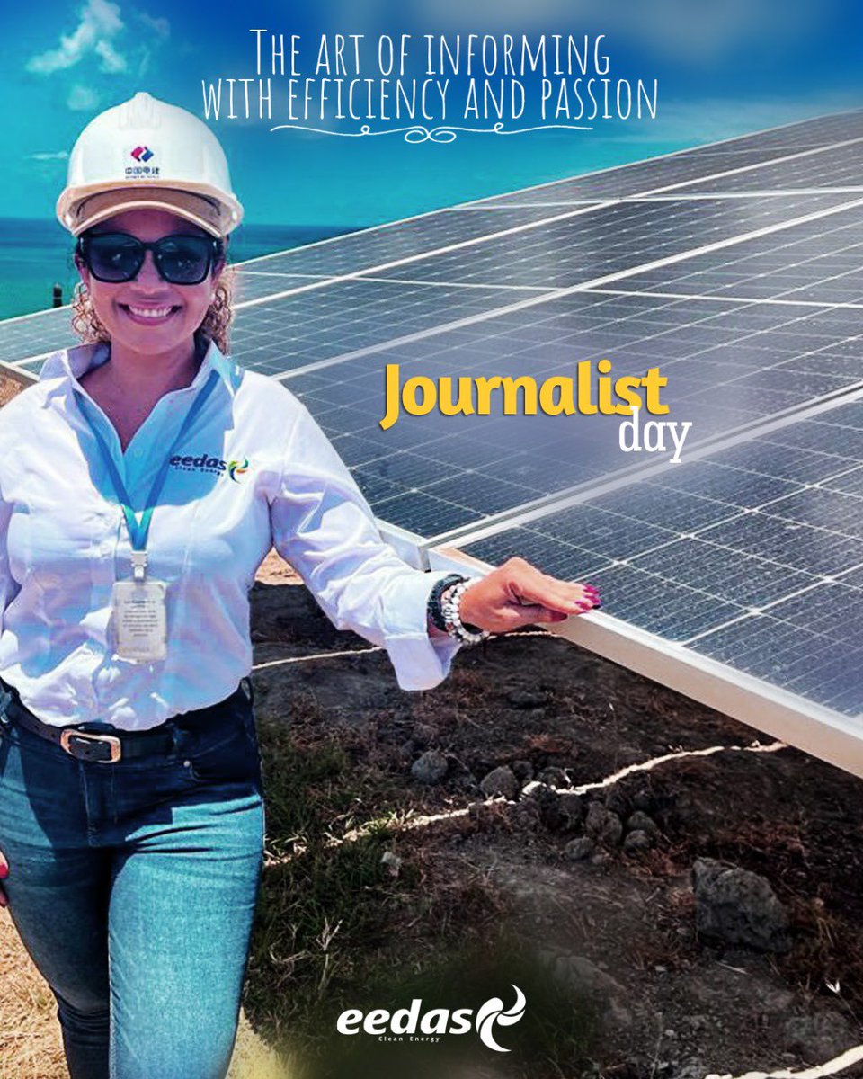 Día del #periodista. Desde EEDAS hacemos un #homenaje al personal que ejerce esta #labor en la entidad, quienes mantienen al día la información de lo que suceden en la #empresa. Exaltemos su #vocación y #entrega para desarrollar su #profesión.

#eedascleanenergy #díadelperiodista