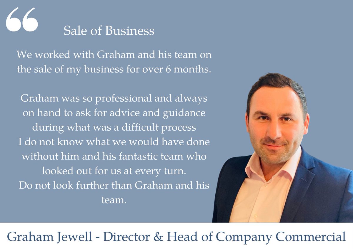 CouchmanHanson's tweet photo. We have a new 5* review for Graham Jewell and our Company Commercial team!  If you need assistance with the sale of a business or other legal commercial matters please get in touch. 
01428 774756 | enquiries@couchmanhanson.co.uk https://t.co/WjoX2cTkQe