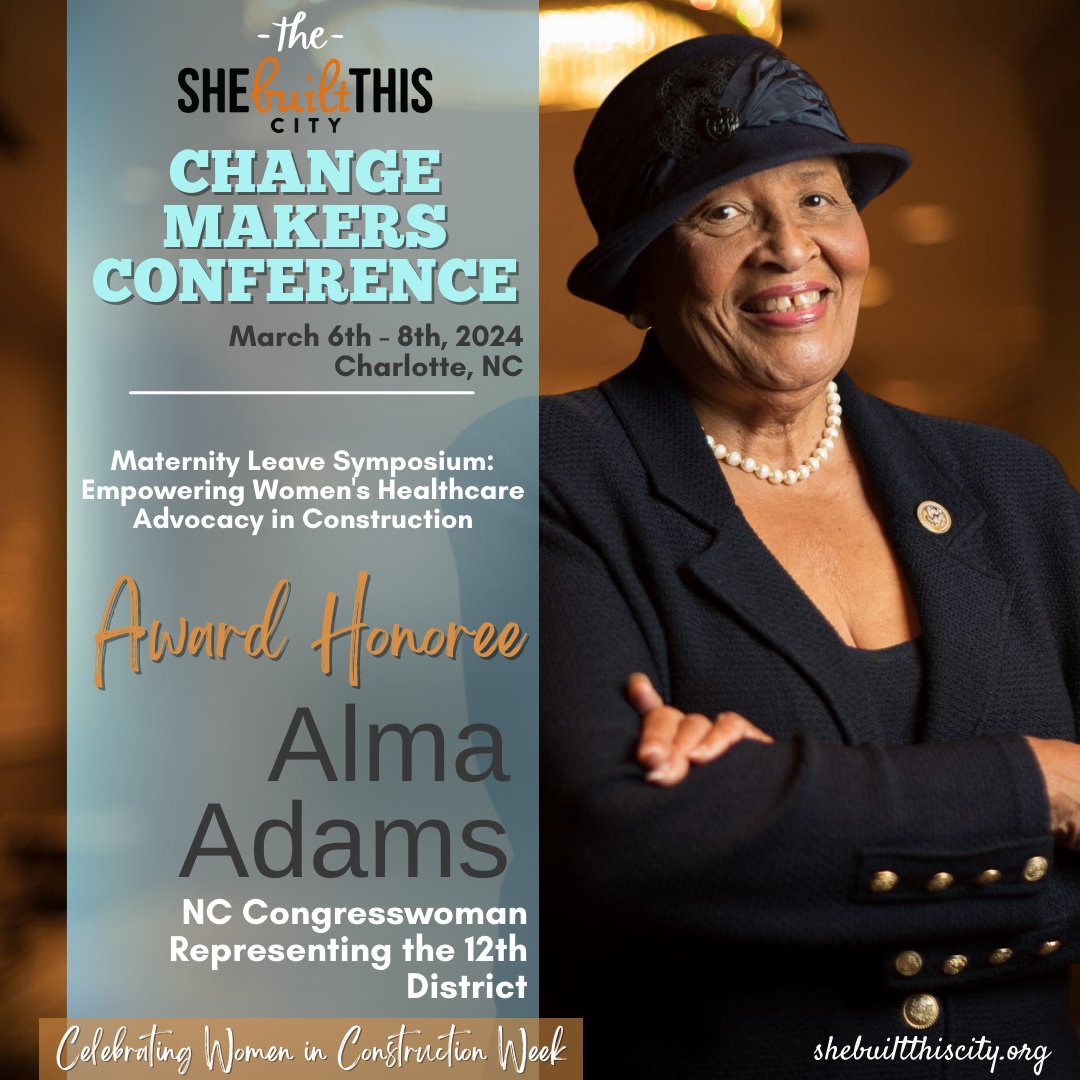 SheBuilThisCity's tweet photo. Applauding @RepAdams at our #ChangeMakersConference! Advocating for #PaidFamilyLeave, she's uniting motherhood & income. With her lead, we're forging a supportive workforce. Join the movement and grab your tickets! 👉🏽 https://t.co/LA9NcEPCP9 #AlmaAdams #Empowerment https://t.co/vrvDRIv6Bm