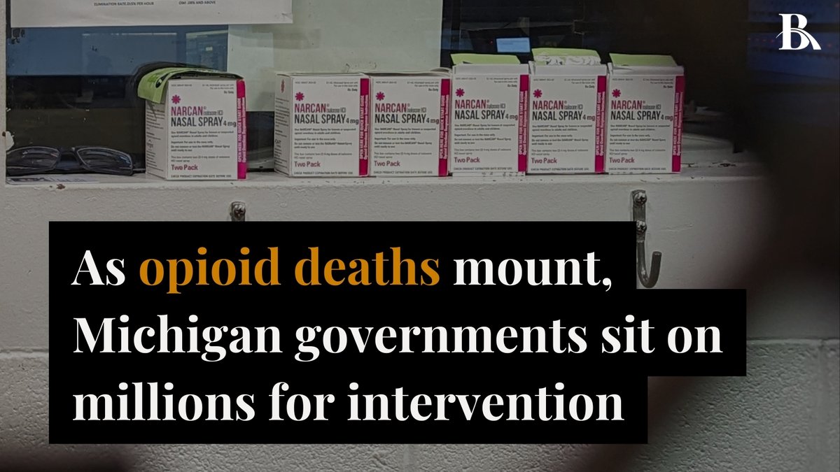 Michigan so far has received $181 million to address the opioid crisis that has killed thousands in the state. As more people die, why is so little of the money being spent? (thread)