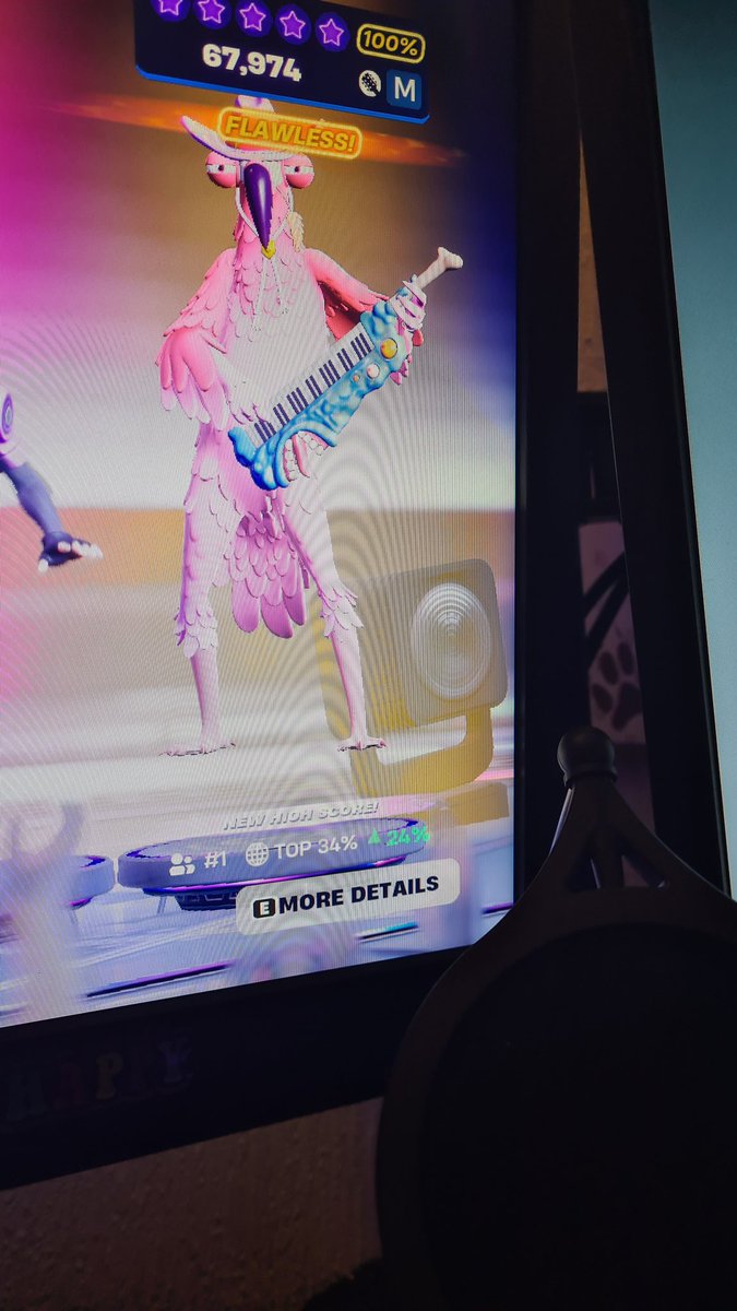 Y'know you've got a problem when you get excited by "top 34%" on a new song 😂🎮 #fortnite #FortniteFestival <a href="/FortniteGame/">FortniteGame</a>