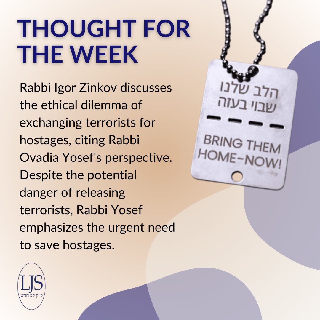 Rabbi Igor Zinkov shares his Thought for the Week #LJSTFTW. Read the full piece on our website ljs.org/thought.html and like this post if you do!