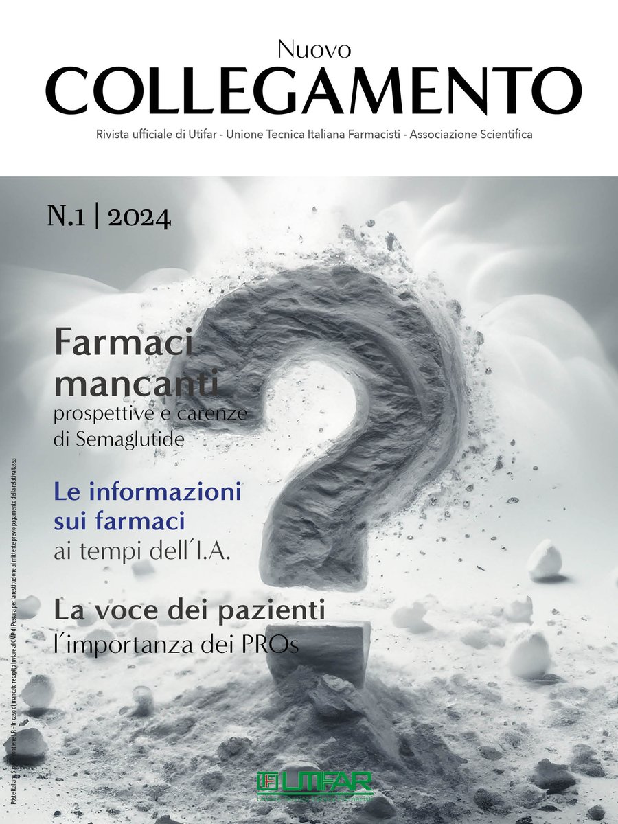 IL PRIMO NUMERO 2024 DI NUOVO COLLEGAMENTO è ONLINE! POTETE SFOGLIARE LA RIVISTA A QUESTO LINK: e.issuu.com/anonymous-embe…
O LEGGERE I SINGOLI ARTICOLI SUL NOSTRO BLOG: blog.utifar.it