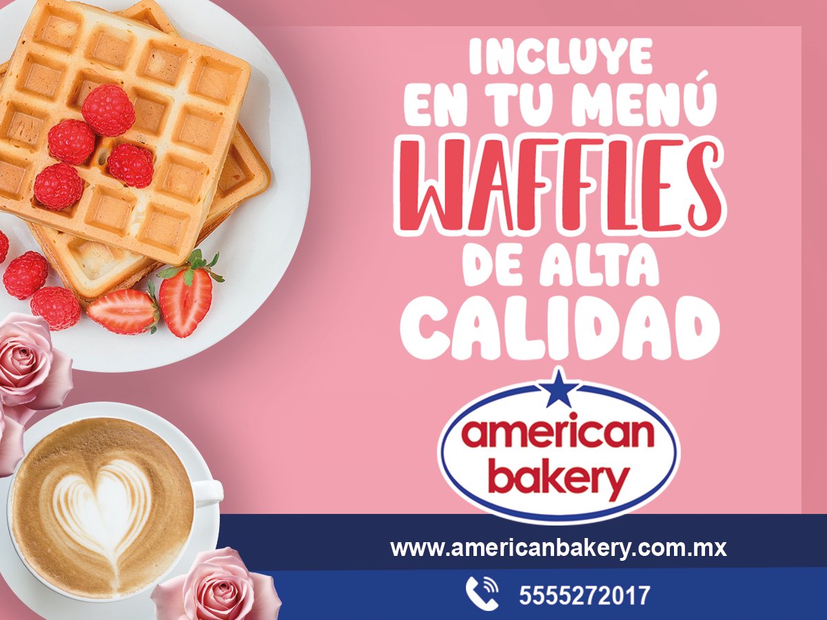 AmericanBakery1's tweet image. Celebra el Día del #Amor 🥰con el #toque #esponjoso🤩 y #delicioso 😋de nuestros #waffles👌. Son una obra #maestra de sabor que #cautivará los #corazones de tus #clientes. Ingresa a la página: americanbakery.com.mx 💻 o  conoce nuestro catálogo vía Whatsapp 5555061548 📞