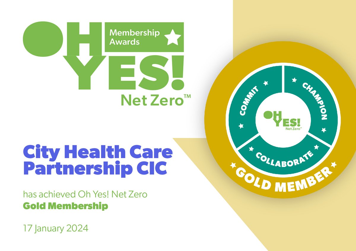 We're over the moon to have recieved a Gold Member award from @OhYesNetZero 🥇 We have been working hard on our Green Plan and to become a more sustainable organisation. Find out more about our plan 👇 chcpcic.org.uk/pages/sustaina… #ohyesnetzero #netzero #sustainable #hull