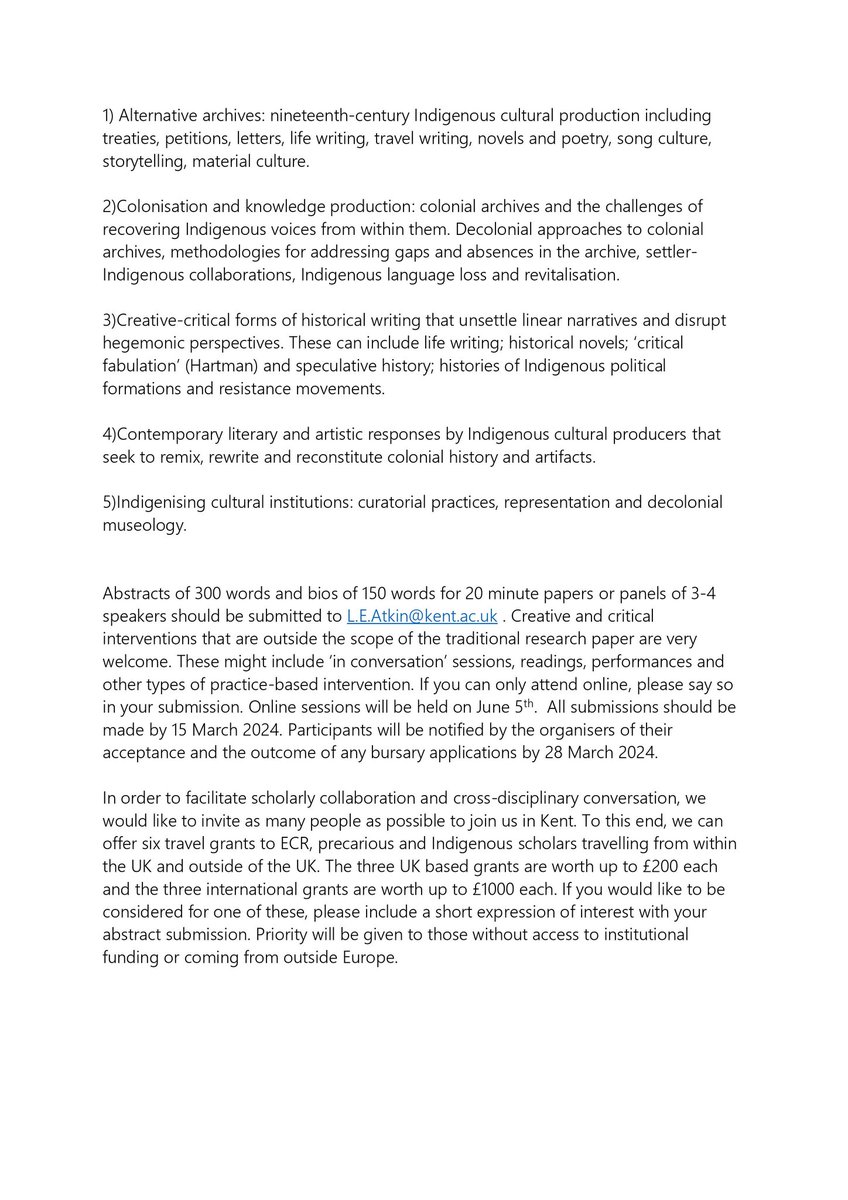 #CFP for "The Indigenous Nineteenth Century" symposium being held at <a href="/UniKent/">University of Kent</a> 

Deadline for submissions on March 15th