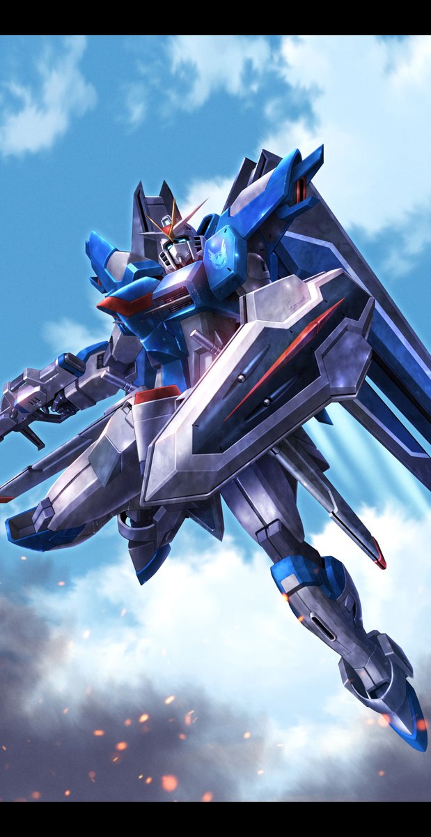 mecha robot no humans v-fin solo shield weapon  illustration images