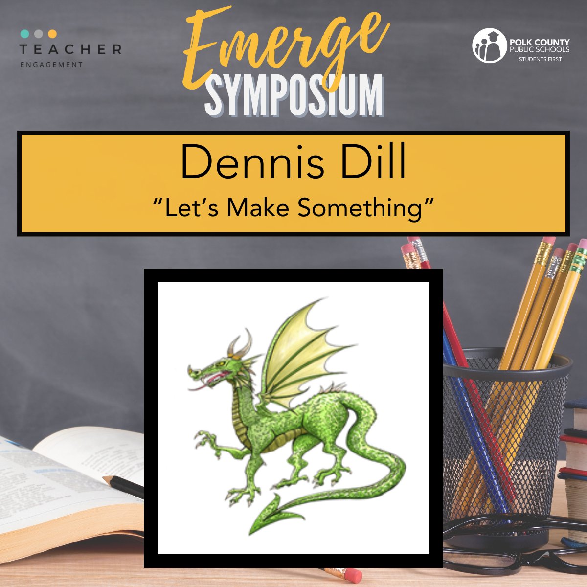 Dennis Dill from Blake Academy Lakeland will be presenting at Emerge Symposium. RSVP here bit.ly/EmergeRSVP Don't miss this chance to see the Green Dragon in action!
