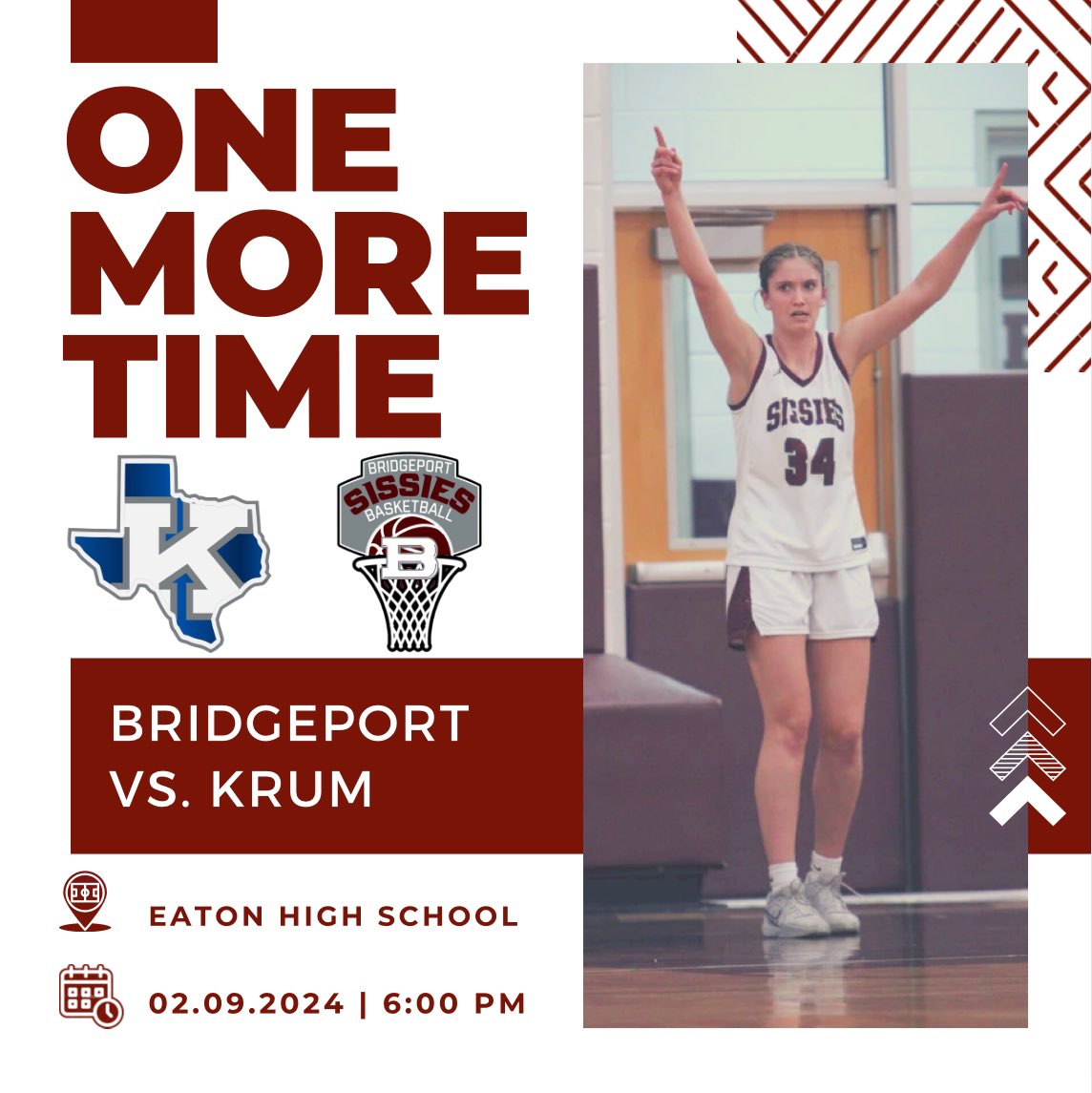 sissiesbball's tweet photo. Game day!!!!! The Sissies are facing off against Krum One More Time to see who gets second seed in district 8-4A! Come out to Eaton High School and show your Sissie Pride! #ftsp #familytiedsissiepride 🗣️🏀🩶 https://t.co/Bs0Ev5LKCS