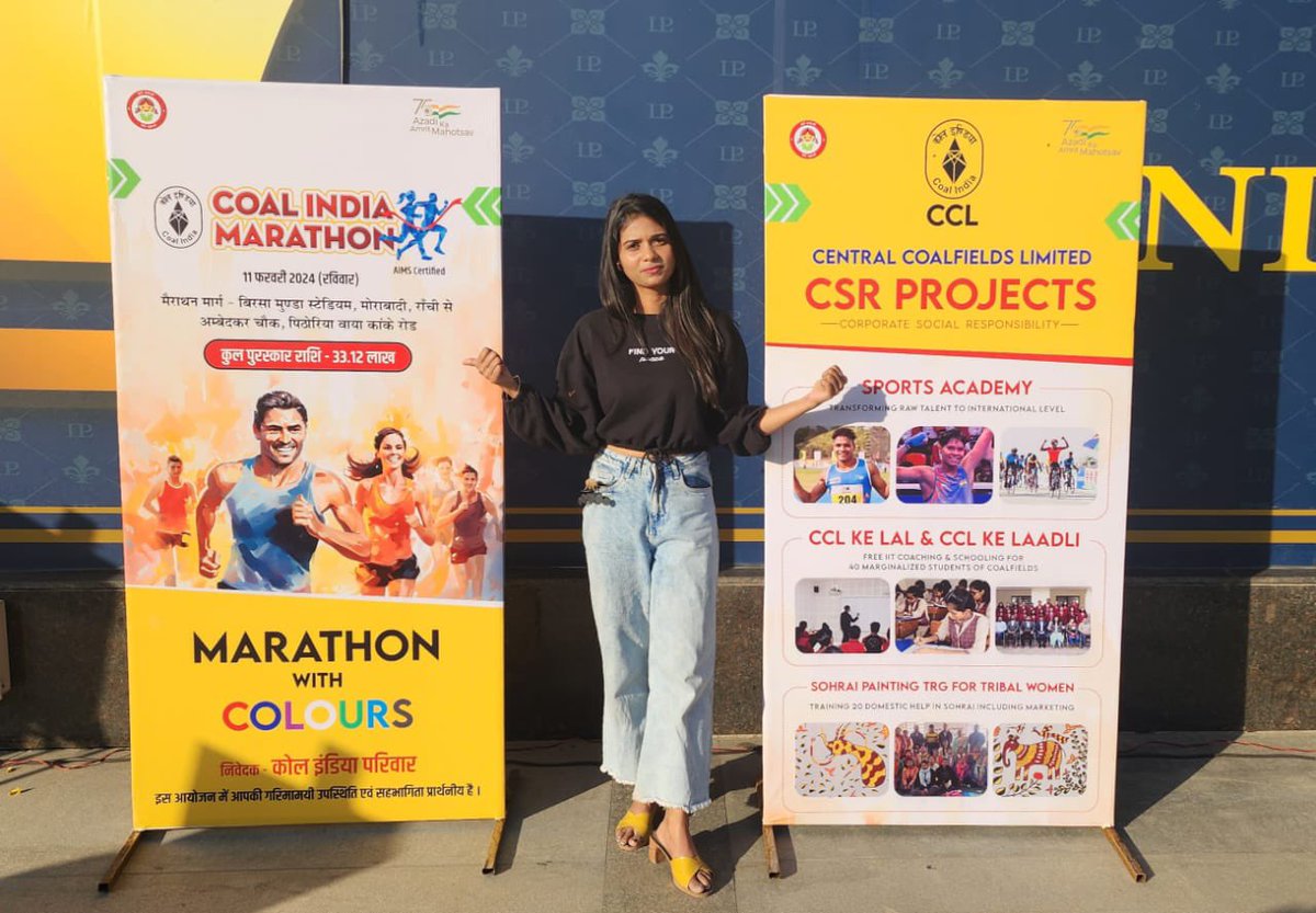 #TeamCCL organized a dazzling event at Nucleus Mall, which included LIVE  Painting, Nukkad Natak, Quizzes &amp; fun games. Event aimed to promote the Coal India Marathon and highlighted CCL's commendable CSR initiatives. CVO, CCL felicitated the participants among big gathering.
