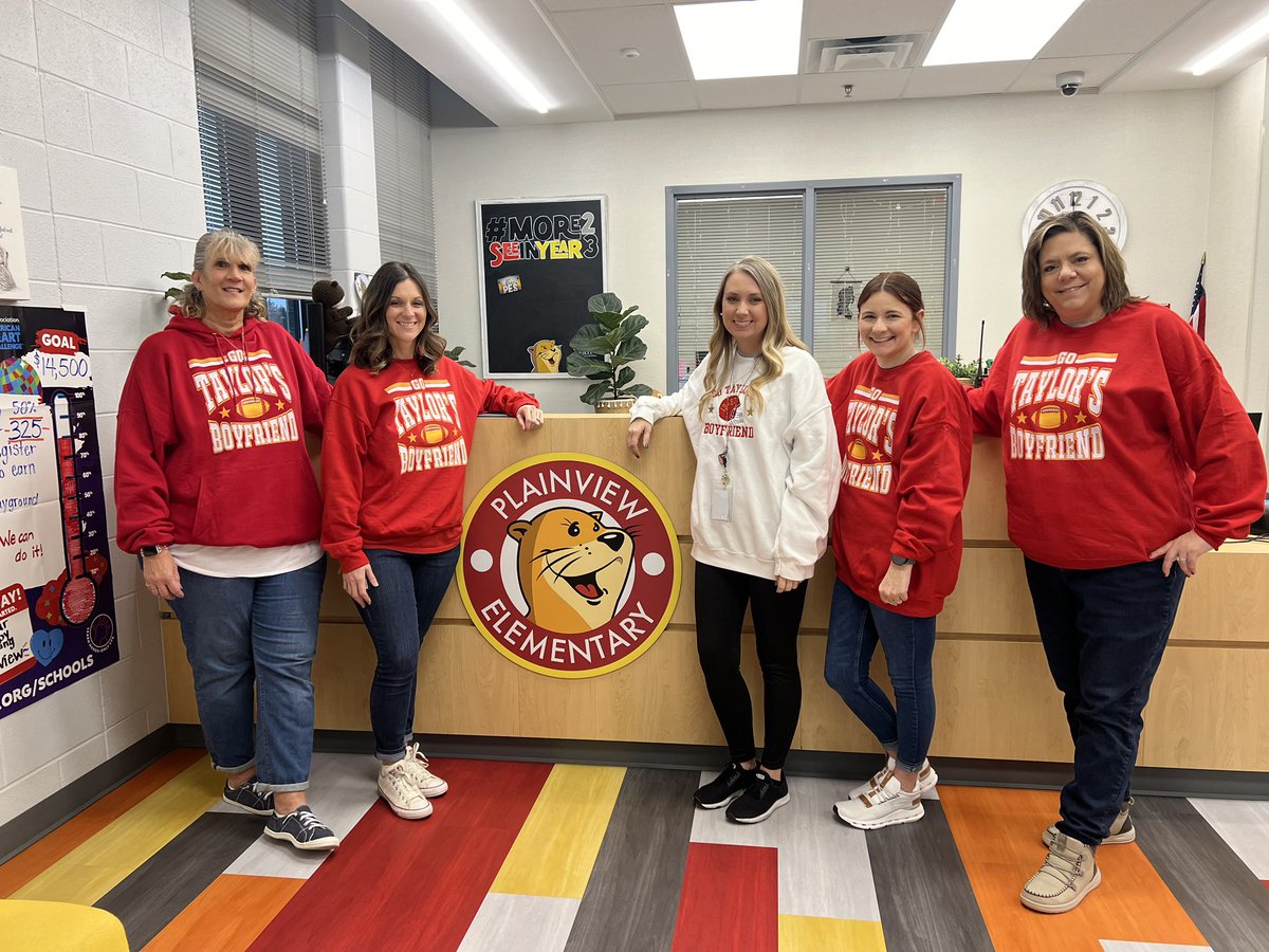 Celebrating the big game at school today.  #goTaylorsboyfriend <a href="/Chiefs/">Kansas City Chiefs</a> <a href="/tkelce/">Travis Kelce</a> <a href="/taylorswift13/">Taylor Swift</a>