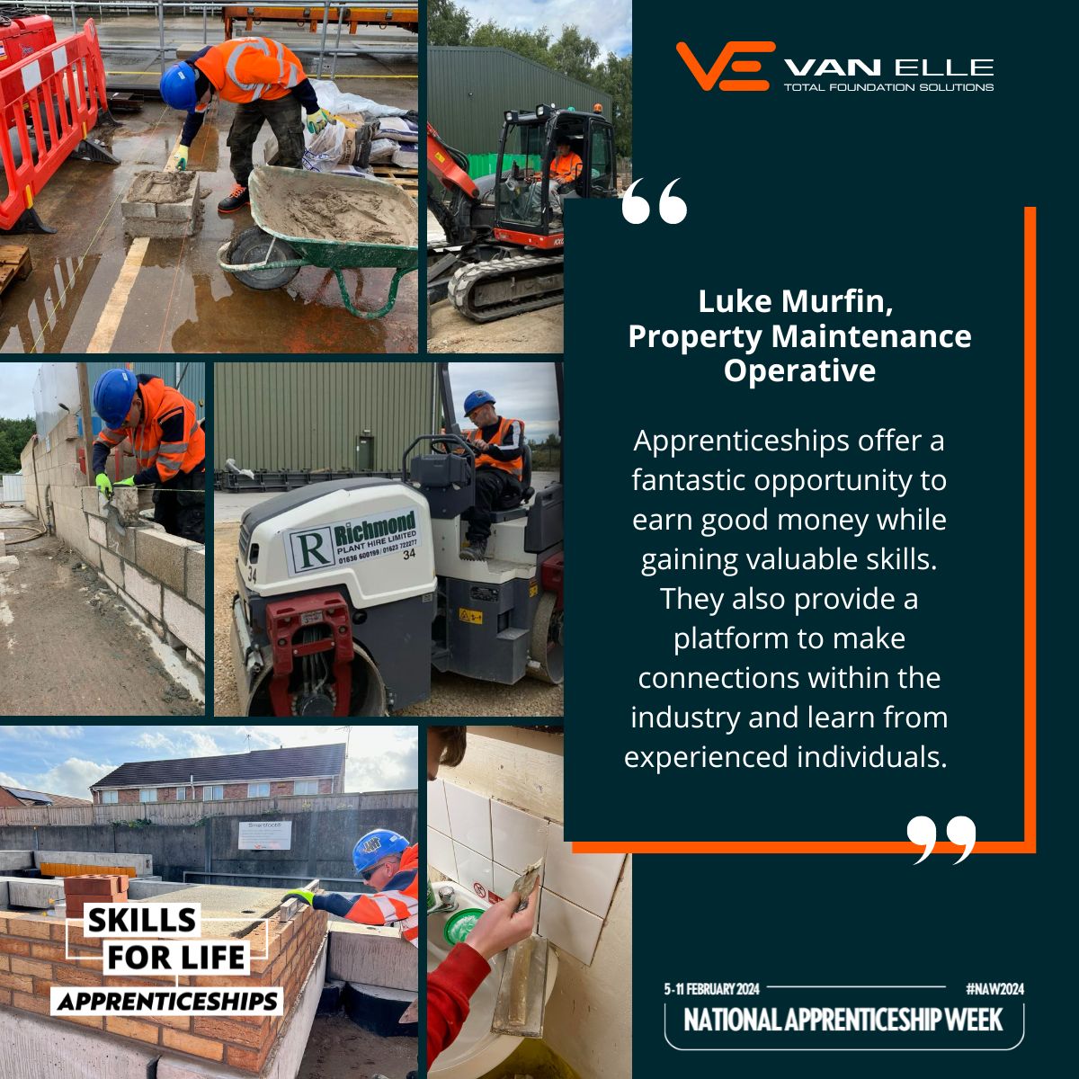 🧱🔨Check out our interview with Luke Murfin, a third-generation Van Elle employee who recently completed his Property Maintenance Apprenticeship.

🔗van-elle.co.uk/news/naw-2024-…

#NAW2024 #SkillsForLife #careerdevelopment #apprenticeship #vanelle