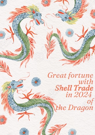 tigerjk89920970's tweet image. Happy Lunar New Year! 🎉Wishing you great fortune with #shelltrade in 2024 Year of the Dragon. @ShellTrade