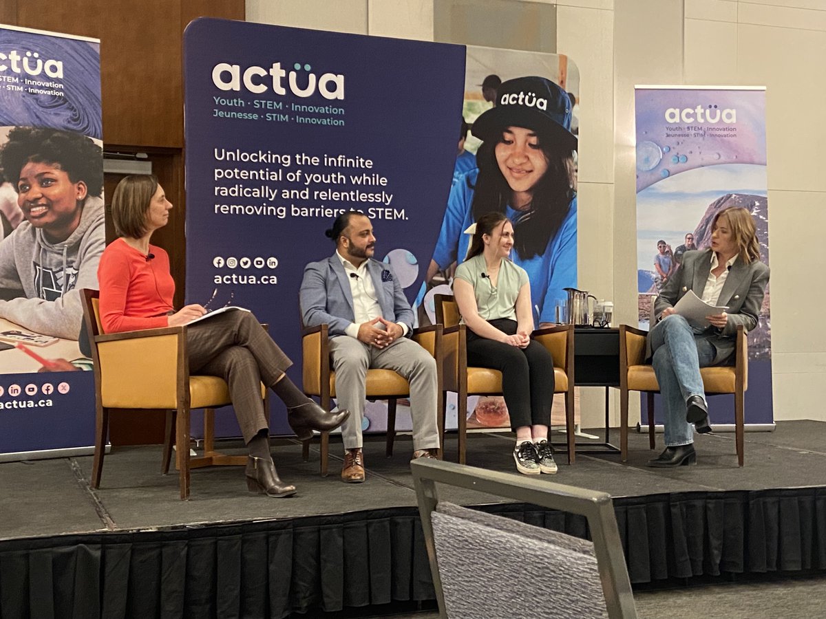 ZeliaMCT's tweet image. Jennifer Flanagan @ActuaCanada moderating panel discussion: Supporting Youth: Navigating Truth in the Age of Misinformation with Elizabeth Shilts, Ritesh Kotak &amp;amp; Megan Brown
#ActuaNC2024 #CanCode @ISED_CA @ActuaCanada #STEMeducation
1/
