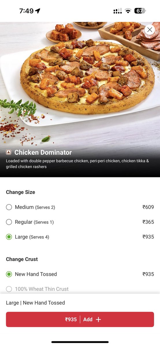 Ankit04031997's tweet photo. @dominos_india @jatin_gupta28 @mehakjain_2412 @BhargMankodi @yashsaraiwala1 @mrwick71 #DominosSliceMeter #WorldPizzaDay #DominosIndia https://t.co/Lum9iGZf8w