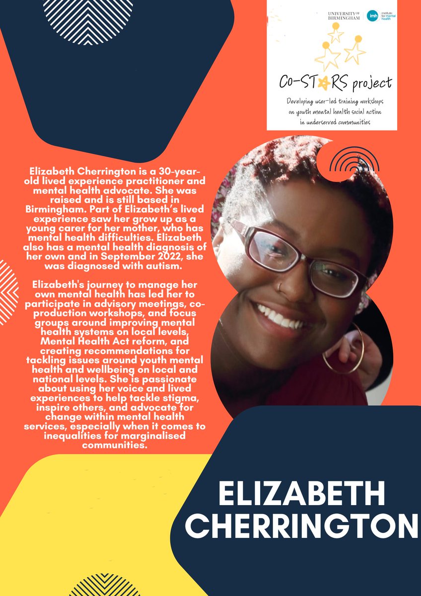 Co-Stars research project (@co_stars_imh) on Twitter photo šMeet our new team member - Eliza Cherrington š
We are delighted to formally welcome our new peer researcher, Eliza, to team <a href="/co_stars_imh/">Co-Stars research project</a>! Eliza is an asset to the team and will oversee the co-production of our mental health literacy training package. <a href="/IMH_UoB/">The Institute for Mental Health (IMH)</a> #watchthisspace šMeet our new team member - Eliza Cherrington š
We are delighted to formally welcome our new peer researcher, Eliza, to team <a href="/co_stars_imh/">Co-Stars research project</a>! Eliza is an asset to the team and will oversee the co-production of our mental health literacy training package. <a href="/IMH_UoB/">The Institute for Mental Health (IMH)</a> #watchthisspace