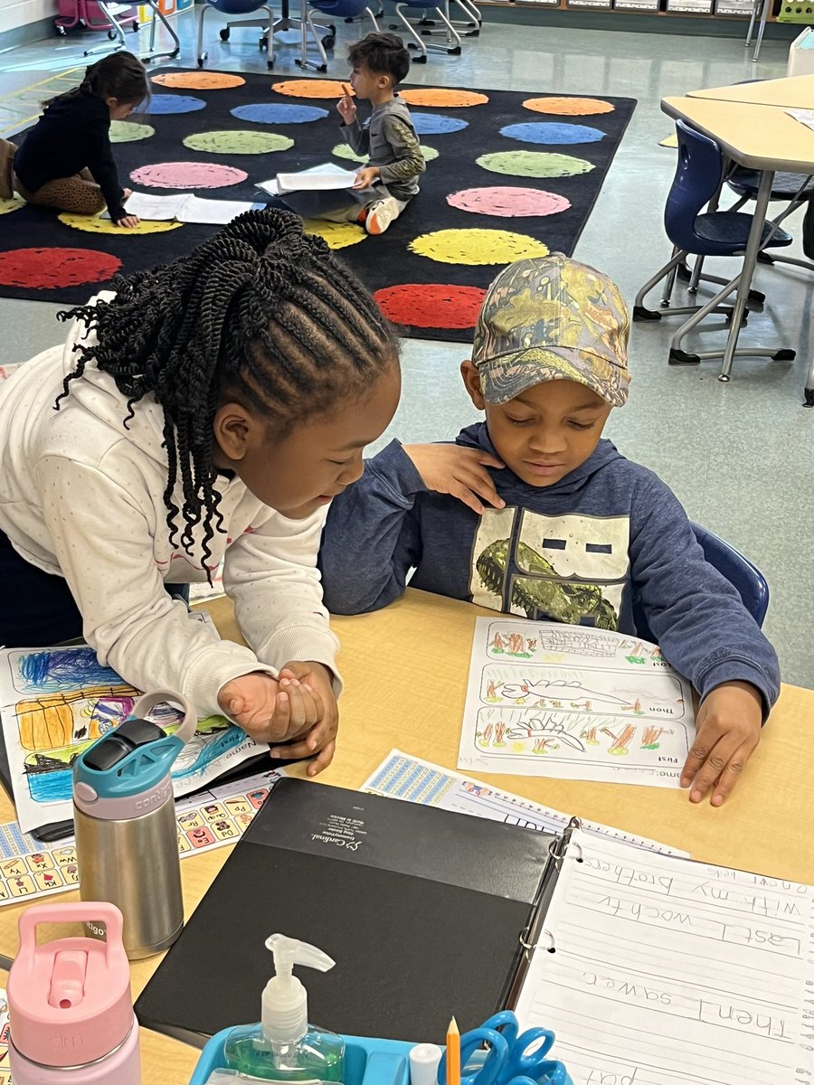 Writing partnerships have become a regular part of our writing process in Kindergarten. Now students ask to hear feedback from their peers, and the value of these partnerships is evident in students’ skills and growth! <a href="/gbparkaacps/">Glen Burnie Park</a> <a href="/GBPEReading/">Glen Burnie Park Reading</a>