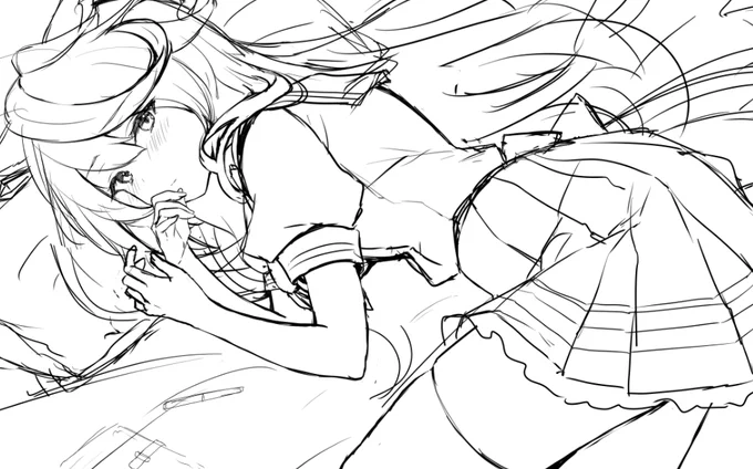 新規の会長のちゃんとしたを絵ずっと描いてなくてアレなので下書きあるにはあるんだよのやつ 