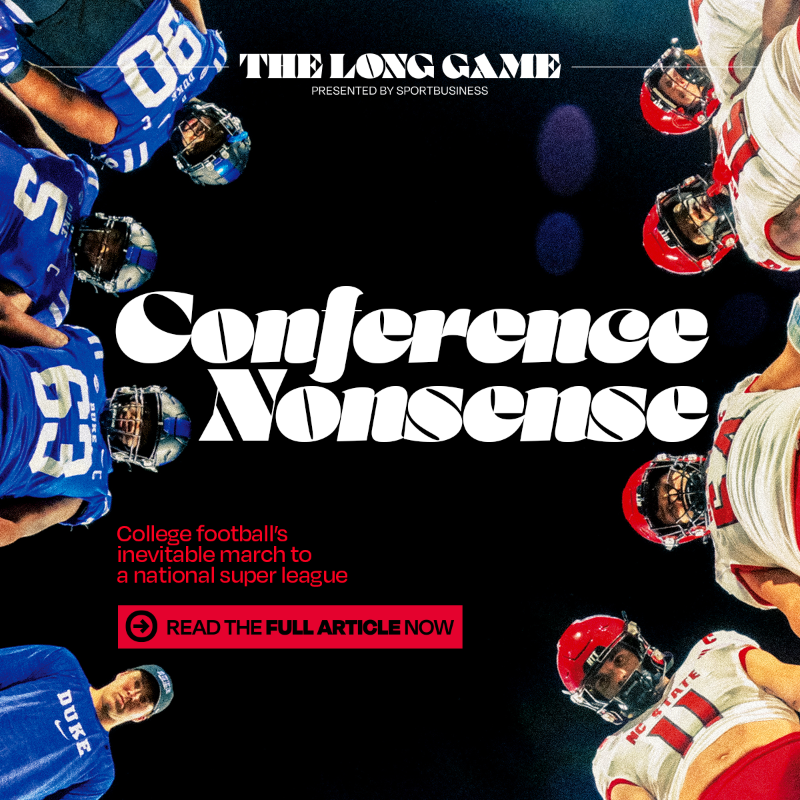 SportBusiness's tweet photo. 📈 College football has outgrown the regional conference system.

🏈 So what should America's third-biggest sports business do next?

🏆 Ahead of #SBLVIII, @ShawnMedow examines college football's rise to a league of its own.

FREE TO READ 👇