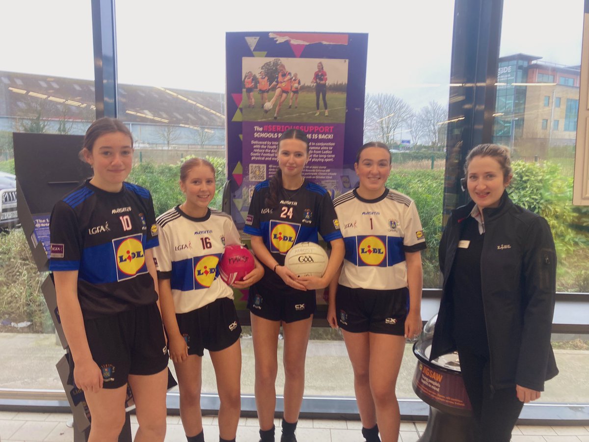 maristdundalk's tweet photo. Thanks to the support of all the school’s parents &amp; guardians our senior  @LadiesFootball team secured a new set of @MasitaIreland jerseys through the @lidl_ireland LGFA rewards scheme. @LouthLGFA @MaristSport 
#SeriousSupportSchoolsProgramme 
#GetBehindTheFight https://t.co/cyQsqP5o4C