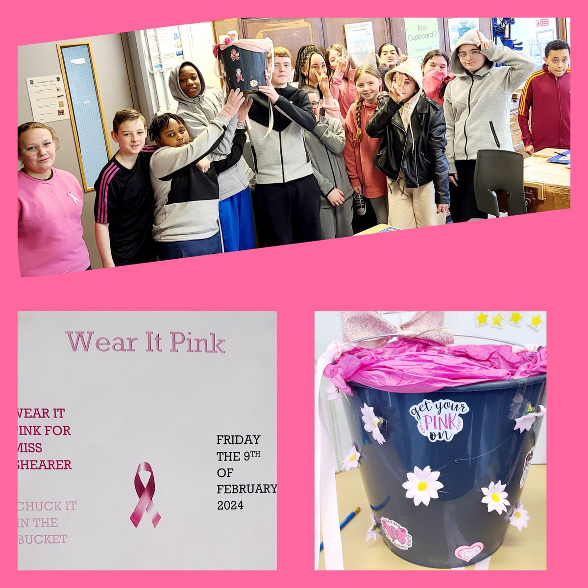 KPSS_IntCentre's tweet photo. Some of our amazing pupils all dressed in pink. Well done Everyone. Our new total including donations from parent pay is now £875.10 https://t.co/knLaXHM6ij