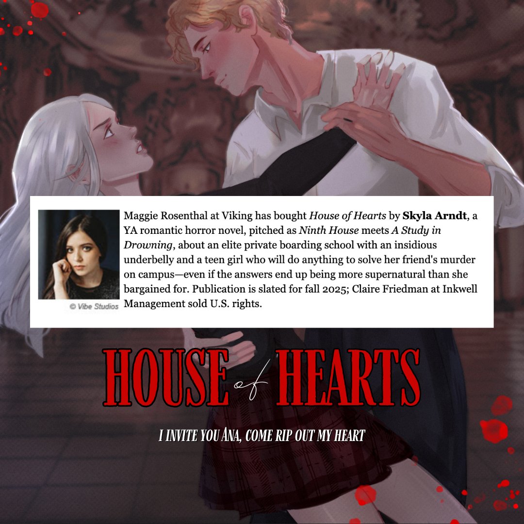 Skyla Arndt (Updates Only) (@arndtskyla) on Twitter photo AHHH! So excited to finally announce book 2! You can expect:
Alice in Wonderland whimsy
Girls who refuse to die
Rich kids with questionable morals
Cardan x Jude type banter
Grimm fairytale vibes all the way
Thank you to <a href="/RosenthalMaggie/">Maggie Rosenthal</a> and <a href="/clairefriedman8/">Claire Friedman</a> ❤️ art by <a href="/nannaarts/">nana 🌻 FREE 🍉🇵🇸</a> AHHH! So excited to finally announce book 2! You can expect:
Alice in Wonderland whimsy
Girls who refuse to die
Rich kids with questionable morals
Cardan x Jude type banter
Grimm fairytale vibes all the way
Thank you to <a href="/RosenthalMaggie/">Maggie Rosenthal</a> and <a href="/clairefriedman8/">Claire Friedman</a> ❤️ art by <a href="/nannaarts/">nana 🌻 FREE 🍉🇵🇸</a>
